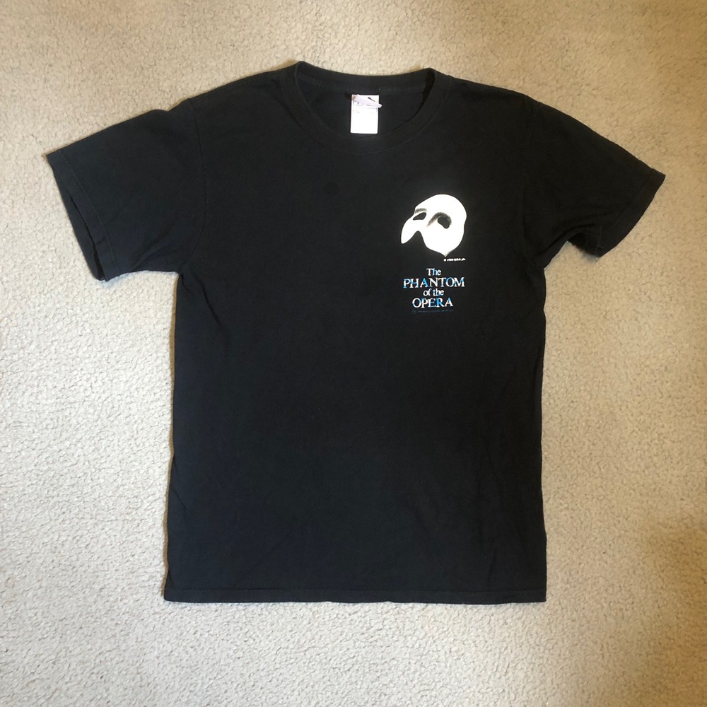 Vintage‎ 2004 Phantom of the Opera Movie Promo T-Shirt Black Small Fruit of Loom